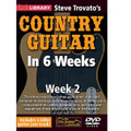 Steve Trovato's Country Guitar in 6 Weeks. (Week 2). By Steve Trovato. For Guitar (Guitar). Lick Library. DVD. Lick Library #RDR0341. Published by Lick Library.

This course is designed to focus your practice towards realistic goals achievable in six weeks. Each week provides you with techniques, concepts and licks to help you play and understand country soloing at a manageable pace. If you have been frustrated or intimidated by other educational material this course is for you. Lessons by Steve Trovato. Week two includes: The three octave horizontal pentatonic scale and variation in two keys * picking techniques * building solos using repetition, slides, hammer ons, pull offs and sequences * and three licks in the style of Dickie Betts.