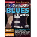 Steve Trovato's American Blues in 6 Weeks. (Week 1). By Steve Trovato. For Guitar (Guitar). Lick Library. DVD. Lick Library #RDR0357. Published by Lick Library.

Welcome to the American Blues Guitar in 6 Weeks course. These lessons are designed to focus your practice towards realistic goals achievable in six weeks. Each week provides you with techniques, concepts and licks to help you play and understand blues soloing at a manageable easy to follow pace. Week one includes: Blues scale patterns * blues phrasing * playing the shuffle feel * double stops * using trills, hammer-ons and pull offs * using triplets * adding chromatic passing tones to the blues scale. The DVD is presented by Steve Trovato who is best known as a world class country guitarist, but is equally proficient in a wide range of popular guitar styles. He has written a number of bestselling guitar instruction books, and maintains a full time position in the Guitar Department at the University of Southern California.
