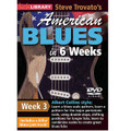 Steve Trovato's American Blues in 6 Weeks. (Week 3). By Steve Trovato. For Guitar (Guitar). Lick Library. DVD. Lick Library #RDR0359. Published by Lick Library.

Welcome to the American Blues Guitar in 6 Weeks course. These lessons are designed to focus your practice towards realistic goals achievable in six weeks. Each week provides you with techniques, concepts and licks to help you play and understand blues soloing at a manageable easy to follow pace. Week three includes: Learn a blues scale pattern * learn a pattern for the major pentatonic scale * using double stops * shifting positions for longer licks * learn to combine scales to create great blues licks. The DVD is presented by Steve Trovato who is best known as a world class country guitarist, but is equally proficient in a wide range of popular guitar styles. He has written a number of bestselling guitar instruction books, and maintains a full time position in the Guitar Department at the University of Southern California.