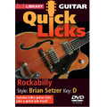 Rockabilly - Quick Licks. (Style: Brian Setzer; Key: D). By Brian Setzer. For Guitar (Guitar). Lick Library. DVD. Lick Library #RDR0275. Published by Lick Library.

Learn rockabilly licks in the style of Brian Setzer, the Stray Cats frontman and an unrivaled king of rockabilly guitar! Also includes a guitar jam track. Lessons by Steve Trovato. Each Quick Licks DVD includes an arsenal of licks in the style of your chosen artist to add to your repertoire, plus backing tracks to practice your new licks and techniques. Steve Trovato is best known as a world class country guitarist, but is equally proficient in a wide range of popular guitar styles. He has written a number of bestselling guitar instruction books and maintains a full time position in the Guitar Department at the University of Southern California.