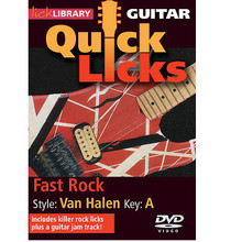 Fast Rock - Quick Licks. (Style: Van Halen; Key: A). By Eddie Van Halen. For Guitar (Guitar). Lick Library. DVD. Lick Library #RDR0247. Published by Lick Library.

Learn killer rock licks in the style of Eddie Van Halen, one of the most influential rock guitarists of all time! Also includes a rock guitar jam track. Lessons by Jamie Humphries. Each Quick Licks DVD includes an arsenal of licks in the style of your chosen artist to add to your repertoire, plus backing tracks to practice your new licks and techniques.