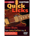 Slow Blues - Quick Licks. (Style: Larry Carlton; Key: A). By Larry Carlton. For Guitar (Guitar). Lick Library. DVD. Lick Library #RDR0210. Published by Lick Library.

Learn killer licks in the style of your favorite players and jam along with our superb guitar jam tracks. Each Quick Licks DVD includes an arsenal of licks in the style of your chosen artist to add to your repertoire, plus backing tracks to practice your new-found techniques! Learn slow blues licks in the style of guitar legend Larry Carlton, one of the greatest players of our time. Also includes blues jam track. Stuart Bull has taught tens of thousands of guitarists worldwide through the award-winning TOTAL ACCURACY guitar series.