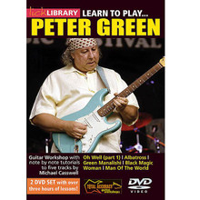 Learn to Play Peter Green by Michael Casswell and Peter Green. For Guitar (Guitar). Lick Library. DVD. Lick Library #RDR0155. Published by Lick Library.

Learn five Peter Green songs note for note with Michael Casswell. This superb DVD will teach you to play five classic tracks from this legend of the British blues movement... learn every riff and solo note for note! Tracks include; Oh Well (Part 1) * Albatross * Green Manalishi * Black Magic Woman * Man Of The World. Michael Casswell is a highly sought-after freelance guitarist and producer. He has played and toured with many well-known bands and artists as diverse as Brian May * Cozy Powell * and Ronan Keating. His playing can be heard on numerous film and TV soundtracks.