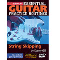 String Skipping. (Essential Guitar Practice Routines). By Danny Gill. For Guitar (Guitar). Lick Library. DVD. Lick Library #RDR0177. Published by Lick Library.

Expand and develop your string skipping technique with Danny Gill. One of the most frequently asked questions in the field of guitar education is "What do I practice." This excellent DVD series provides lessons and pieces of music exclusively written for practicing essential guitar techniques. By combining the technique lessons with the music and learning the piece from start to finish, you will not only improve your ability, but also get a sense of achievement and fun from practicing. Danny Gill is a former pupil of Joe Satriani, and co-author of the Musicians Institite Rock Guitar series. His songs have appeared on TV shows including 'The Osbournes' and film sound tracks such as 'Insomnia' and 'Under Siege'.