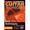 Funk Techniques. (Ultimate Guitar Techniques Series). By Stuart Bull. For Guitar (Guitar). Lick Library. DVD. Lick Library #RDR0194. Published by Lick Library.

This superb DVD covers funk guitar styles of the greats, from James Brown to Earth Wind and Fire, Chic and many more. Right and left hand techniques are looked at in detail. The examples played and explained will give you the tools to play funk in many different situations whether it's pop, rock, or your own compositions. Understanding and playing the funk guitar style can add dynamics and spice to your playing. Backing tracks are provided along with played examples in the package so you can really dig in on this style... Enjoy. Stuart Bull has taught tens of thousands of guitarists worldwide through the award winning TOTAL ACCURACY guitar series.