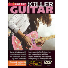 Killer Guitar by Dave Kilminster. For Guitar. Lick Library. DVD. Lick Library #RDR0047. Published by Lick Library.

Aimed at Rock guitarists of all levels, this is a rare opportunity to 'sit in' with one of the best players and teachers around today. On this excellent DVD, Dave explains and demonstrates four of the most essential techniques for any rock guitarist; Picking, Legato, Sweeping and Tapping. All the lessons are broken down into easy to follow sections, with plenty of licks and musical exercises from outrageous to insane!! Don't miss it!!! Dave Kilminster transcribes, writes and records for 'Guitar Techniques' magazine, as well as the occasional guest columns in Guitarist, and is currently playing (and singing!) with the Keith Emerson Band.