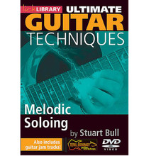 Melodic Soloing. (Ultimate Guitar Techniques Series). By Stuart Bull. For Guitar (Guitar). Lick Library. DVD. Lick Library #RDR0098. Published by Lick Library.

This DVD is for those musicians searching for that sweet note that makes girls cry and men open their wallets. On this DVD, I have created three solos, one in the style of Gary Moore, one in the style of Steve Lukather and last but of course not least David Gilmour. I will teach you the solos note for note in full also providing useful tips on recreating this type of style yourself. I have composed a full backing track for each solo which is provided for your playing pleasure. So prepare to reach to the bottom of your soul and watch the darkest and lightest moments of your life turn into beautiful notes before your very ears.