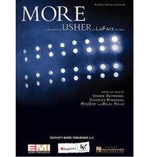 More by Usher. For Piano/Vocal/Guitar. Piano Vocal. 8 pages. Published by Hal Leonard.

This sheet music features an arrangement for piano and voice with guitar chord frames, with the melody presented in the right hand of the piano part, as well as in the vocal line.