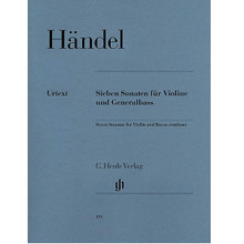 7 Sonatas for Violin and Basso Continuo by George Frideric Handel (1685-1759). Edited by Stanley Sadie. For Piano, Violin. Violin. Henle Music Folios. Pages: Score (Piano) = 59 * 2 Vl Parts = each 24 * Vc (Gambe) Part = 19. Softcover. 128 pages. G. Henle #HN191. Published by G. Henle.
Product,10977,6 Sonatas for Violin and Basso Continuo"