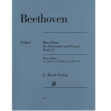 3 Duos for Clarinet and Bassoon WoO 27 (Score and Parts) ** By Ludwig van Beethoven (1770-1827) ** Edited by Egon Voss. Henle Music Folios. Softcover. 30 pages. G. Henle Verlag #HN974. Published by G. Henle Verlag.
Product,11380,John Scofield - The Paris Concert"