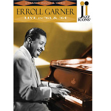 Erroll Garner - Live in '63 & '64. (Jazz Icons DVD). By Erroll Garner. For Piano/Keyboard. DVD. DVD. Jazz Icons #2119021. Published by Jazz Icons.

Jazz Icons DVDs feature full-length concerts and in-studio performances by the greatest legends of jazz, filmed all over the world from the 1950s through the 1970s. Beautifully transferred from the original masters, each DVD features rare performances that have never been officially released on home video and, in many cases, were never broadcast. Each DVD includes a booklet with liner notes, rare photos and a memorabilia collage. Produced with the full support and cooperation of the artists or their estates.

Presenting two beautifully filmed concerts from 1963 and 1964 featuring his classic trio of bassist Eddie Calhoun and drummer Kelly Martin. Erroll Garner was one of jazz's true original players and this DVD showcases his improvisational brilliance on a parade of his most classic numbers. The trio delivers throughout both shows including favorites “Fly Me to the Moon” and “I Get a Kick Out of You” as well as originals “Erroll's Theme,” “Mambo Erroll” and his best-known composition, “Misty.” 60 minutes.