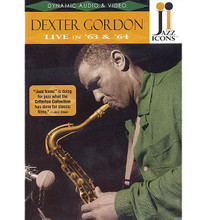 Dexter Gordon - Live in '63 and '64 by Dexter Gordon. Live/DVD. DVD. Jazz Icons #2119002. Published by Jazz Icons.

Jazz Icons: Dexter Gordon features three concerts filmed in 1963 and 1964 in Holland, Switzerland and Belgium that highlight the bebop legend's classic style and silky tone. Filmed while Dexter was living in Europe, these shows feature legendary side musicians such as Art Taylor (drums) and Kenny Drew (piano) and jazz classics “Blues Walk,” “A Night in Tunisia,” “Body and Soul,” and others. One of the most influential saxophonists in jazz history (both John Coltrane and Sonny Rollins claim him as an influence), Dexter Gordon is captured in sharp form and style on this 70-minute tour de force. Features: 24-page booklet; liner notes by Dexter's widow, historian Maxine Gordon; foreword by Michael Cuscuna; cover photo by Francis Wolff; booklet photos by Jan Persson, Lee Tanner, Riccardo Schwamenthal; memorabilia collage; and more. 69 minutes.