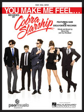 You Make Me Feel... by Cobra Starship and Sabi. For Piano/Vocal/Guitar. Piano Vocal. 8 pages. Published by Hal Leonard.

This sheet music features an arrangement for piano and voice with guitar chord frames, with the melody presented in the right hand of the piano part, as well as in the vocal line.