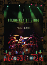 Neil Peart - Taking Center Stage. (A Lifetime of Live Performance) ** By Neil Peart. DVD. DVD. Hudson Music #HDDVDNP22. Published by Hudson Music.

Filmed in various locations over the course of a year, Neil Peart takes you on a behind-the-scenes look at Rush's 2010-11 Time Machine tour. This includes rare and exclusive footage of Neil's personal pre-tour rehearsals and backstage events at a Rush concert (including a visit to the soundcheck, and an unprecedented backstage interview as Neil warms up for the show). Neil also presents a detailed look at every single song in the tour's set list. Each song features analysis and demonstrations by Neil, which are coupled with a detailed PDF eBook containing transcription of his parts. At the end of each song discussion, the viewer is transported onstage to a Rush concert to see the actual live performance of the song from the perspective of the drum cameras only. 6 hours, 40 minutes.