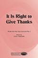 It Is Right to Give Thanks (SATB)