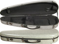Fiberglass Violin Case, Shaped Crescent Gray Grain-4/4