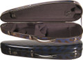 Fiberglass Violin Case, Shaped Crescent Black & Blue Checker-4/4