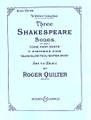 Three Shakespeare Songs, Op. 6 (High Voice)