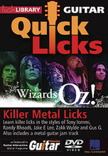 Killer Metal Licks (The Wizards of Oz!) - Quick Licks. (Style: Tony Iommi, Randy Rhoads, Jake E. Lee, Zakk Wylde, Gus G.) ** By Gus G., Jake E. Lee, Ozzy Osbourne, Randy Rhoads, Tony Iommi, and Zakk Wylde. Lick Library. DVD. Lick Library #RDR0422. Published by Lick Library.
Product,26378,Progressive Shredding - Quick Licks"