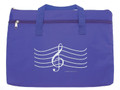 G-Clef Double Zipper Portfolio - Purple