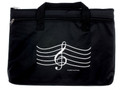 G-Clef Double Zipper Portfolio - Black