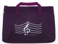 G-Clef Double Zipper Portfolio - Maroon
