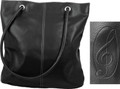 Pebble Stone Tote - G-Clef - Black