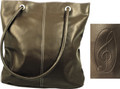 Pebble Stone Tote - G-Clef - Brown