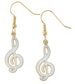 G-Clef Earrings - White