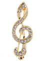 G-Clef Rhinestone Brooch (RB5)