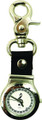 Keyboard Silver Case Black Strap Clip Watch
