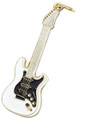 Electric Guitar Keychain - White (K3B)