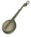 Banjo Antique Brass Keychain