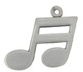 Double Note Pewter Keychain