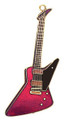 Music Keychain - Explorer Guitar Keychain - Burgundy