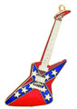 Music Keychain - Explorer Guitar Keychain - Confederate Flag