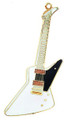 Music Keychain - Explorer Guitar Keychain - White