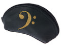 Music Leather Keychain Holder - Bass Clef