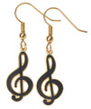 G-Clef Earrings - Black