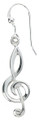 G-Clef Sterling Silver Earrings