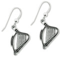 Harp Sterling Silver Earrings
