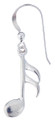 Sterling Silver Music Earrings: The 16th Note