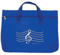 G-Clef Double Zipper Portfolio - Royal Blue