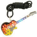 Flashing Necklace Electric Guitar With Flames