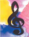 Abstract G-Clef Note Card (8 Pack)
