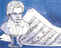 Bach and Sheet Music Note Card (8 Pack)