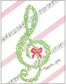 G-Clef Christmas Thank You Card - 8/Pack 4 x 5