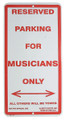 Musicians Only Metal Sign