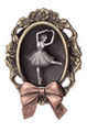 3-D Picture Ballerina Brooch