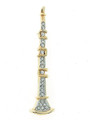 Clarinet Rhinestone Brooch